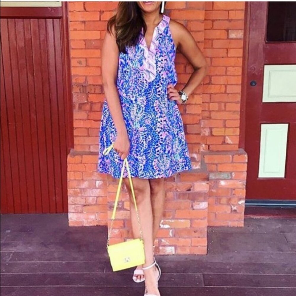 Lilly Pulitzer Achelle Tic Tac Tile Dress Small Sleeveless NWT Vacation Beach